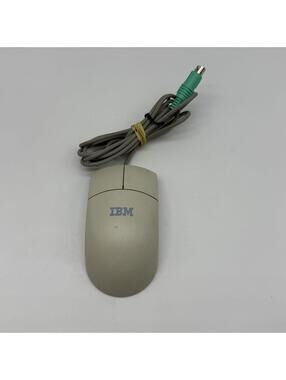 Vintage IBM Wired PS/1 Computer Ball Mouse M-SAU-IBM6 White  10L6145